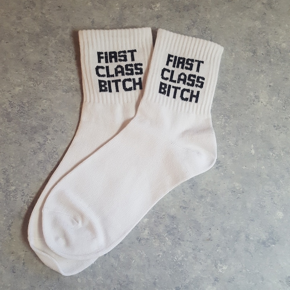 First Class Bitch Ankle Socks - Picture 3 of 6